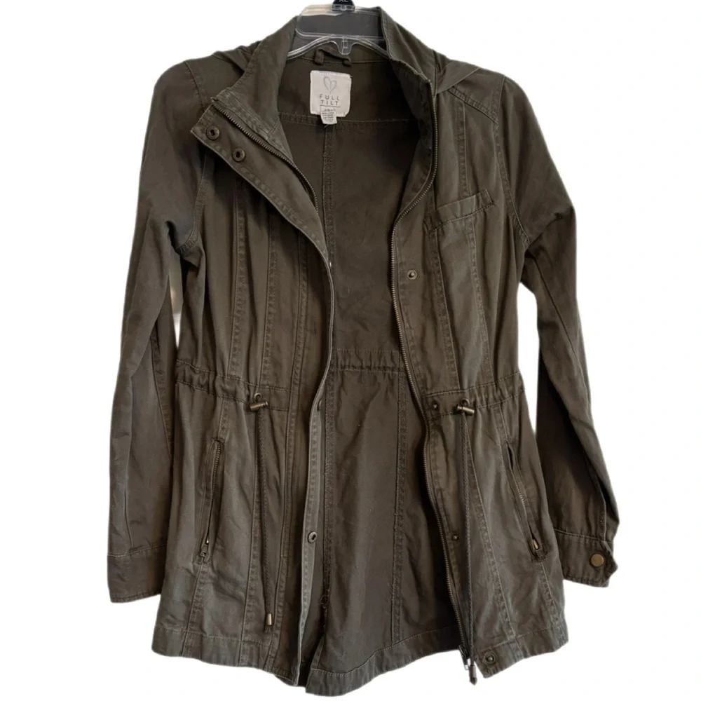 🧥 Full Tilt Olive Utility Jacket – Size Small – Very Good Condition